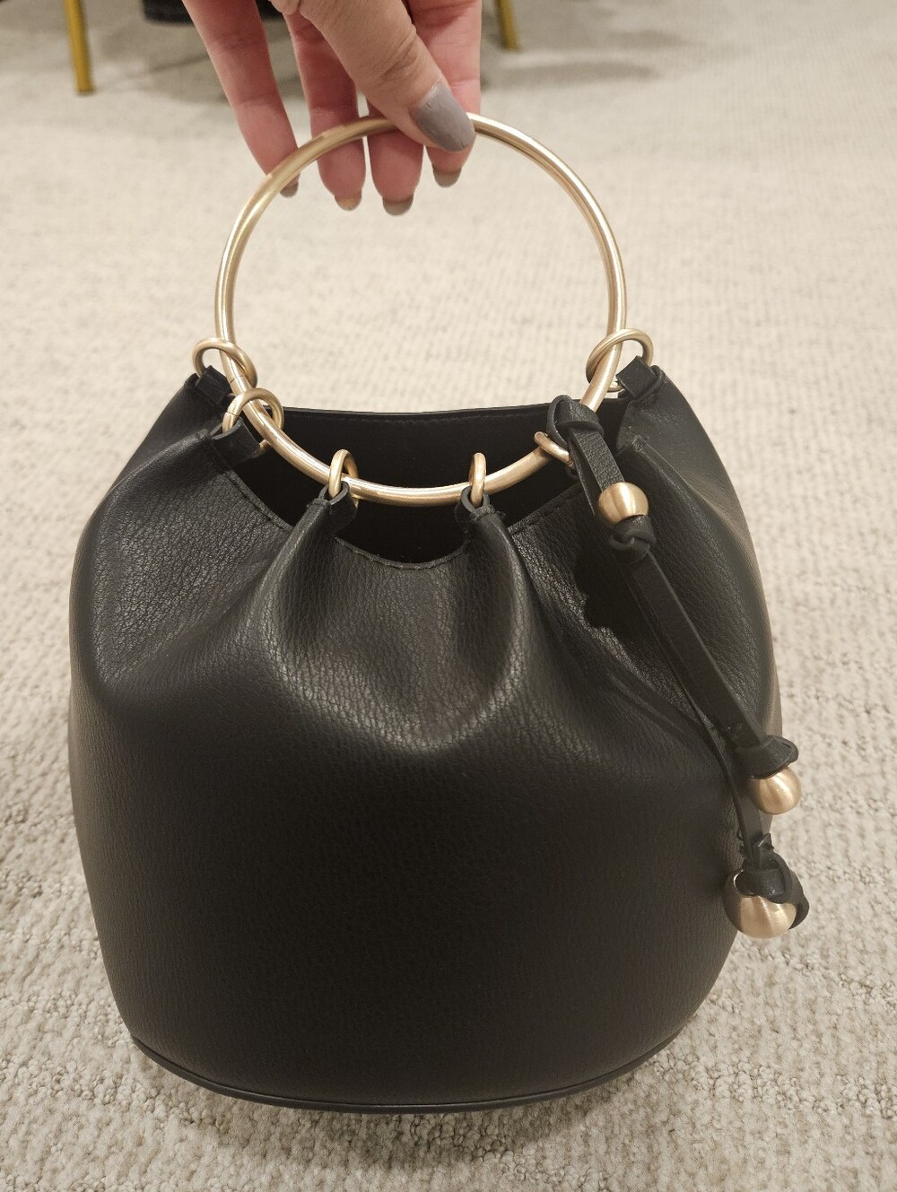 NWOT Gold Bracelet Purse - Black